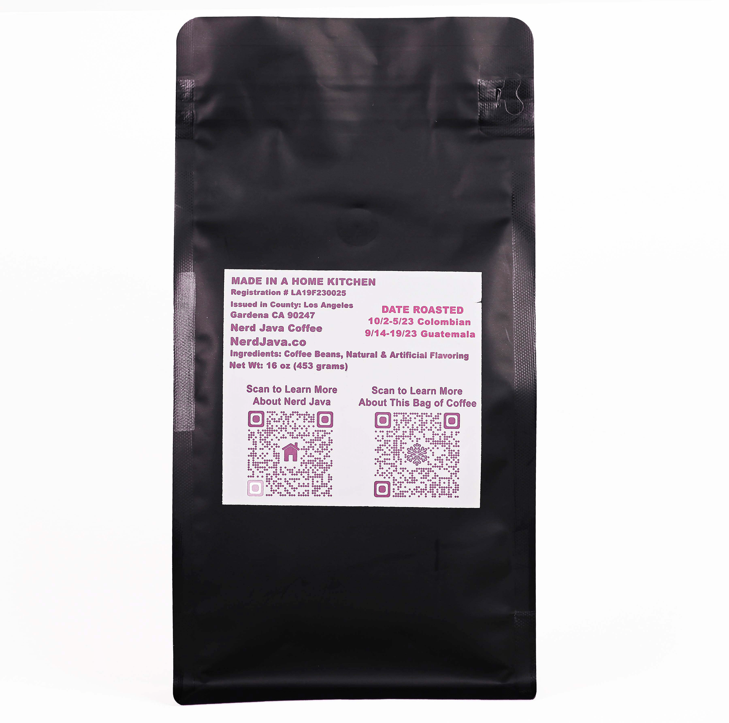 Winter Fire Ground Whole Bean Extreme Regular Back of Bag 16 oz