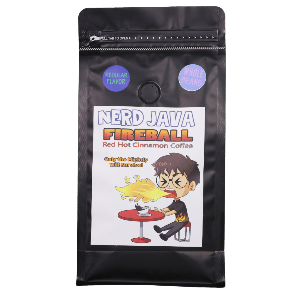 Regular Whole Bean Fireball Coffee with transparent Background