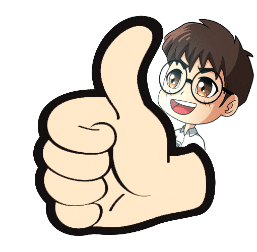 Nerd Java Thumbs Up transparent background smiley face