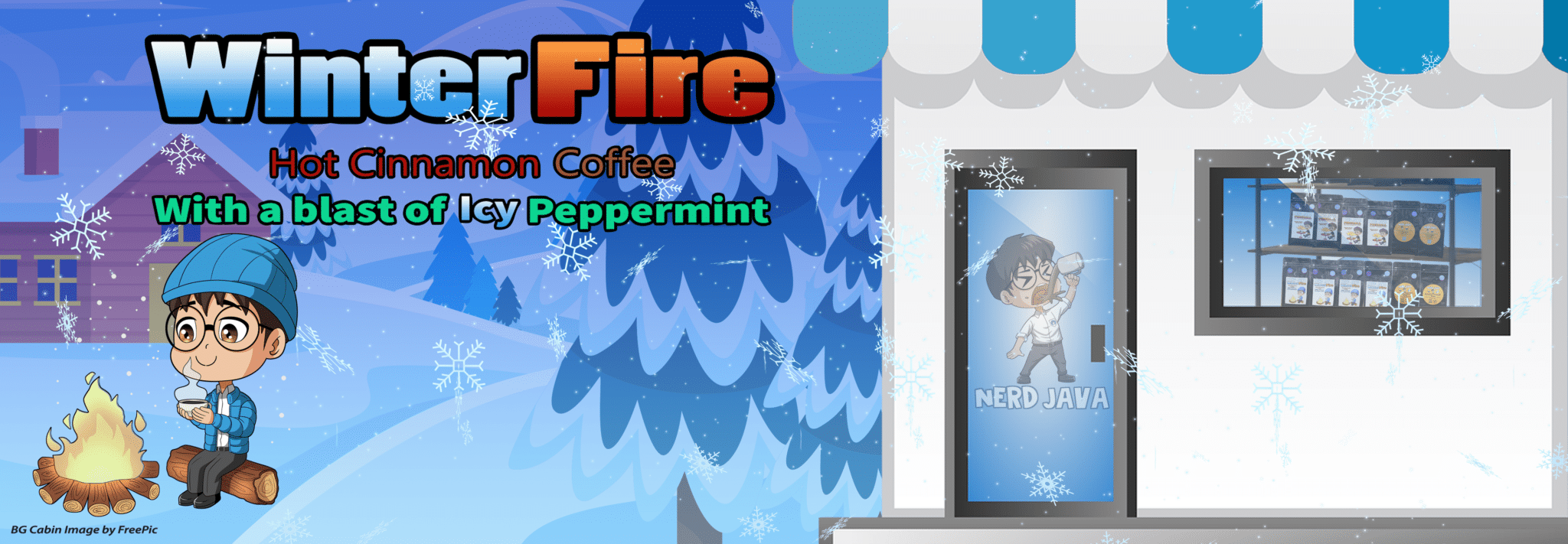 WinterFire Coffee banner image.