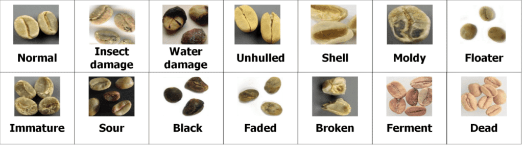 What bad coffee beans look like