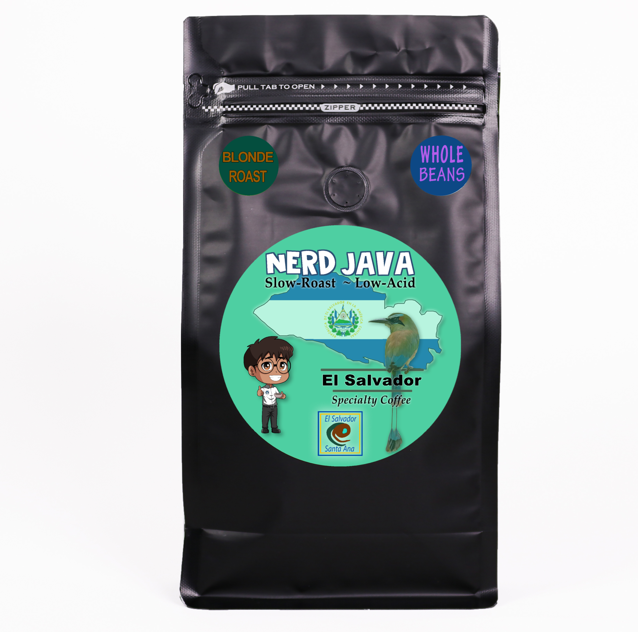 El Salvador Blonde Roast Whole Bean 16 oz transparent BG